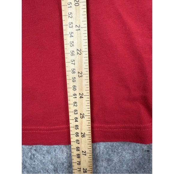 Hollister T-Shirt Men's Small Red Cotton Long Sleeve Spellout Crew Neck Pullover - Picture 6 of 7